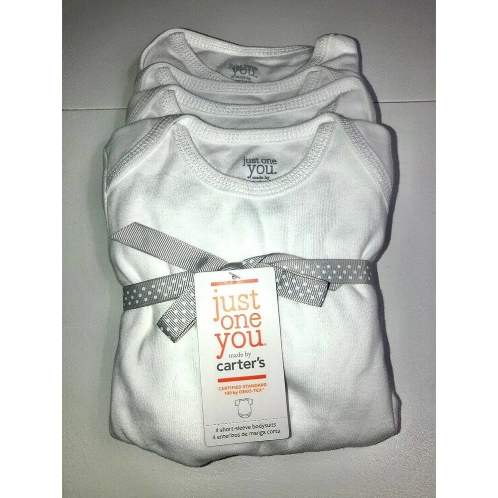 Carter's 12 mos bodysuits - 4 White NEW